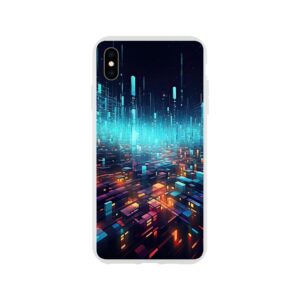 High Speed Data Abstract Phone Case - Flexi case, Apple - iPhone XS Max