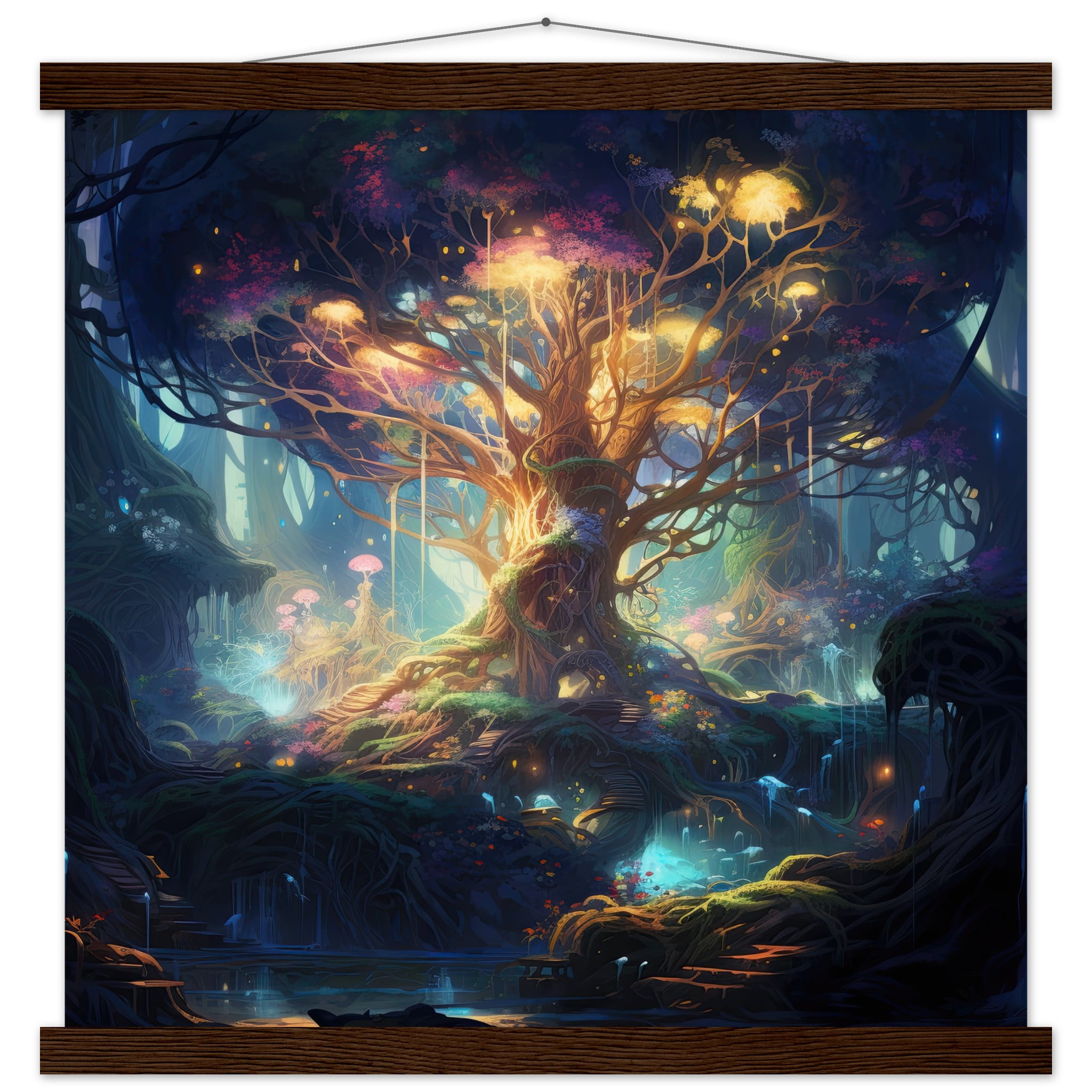 Magical Tree Kingdom - Art Print with Hanger