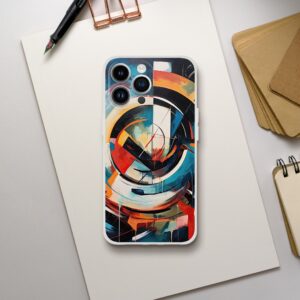 Abstract Colorful Painted Blue Phone Case