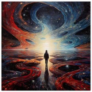 Infinity Abstract Art Canvas Print - 60x60 cm / 24x24″, Thick