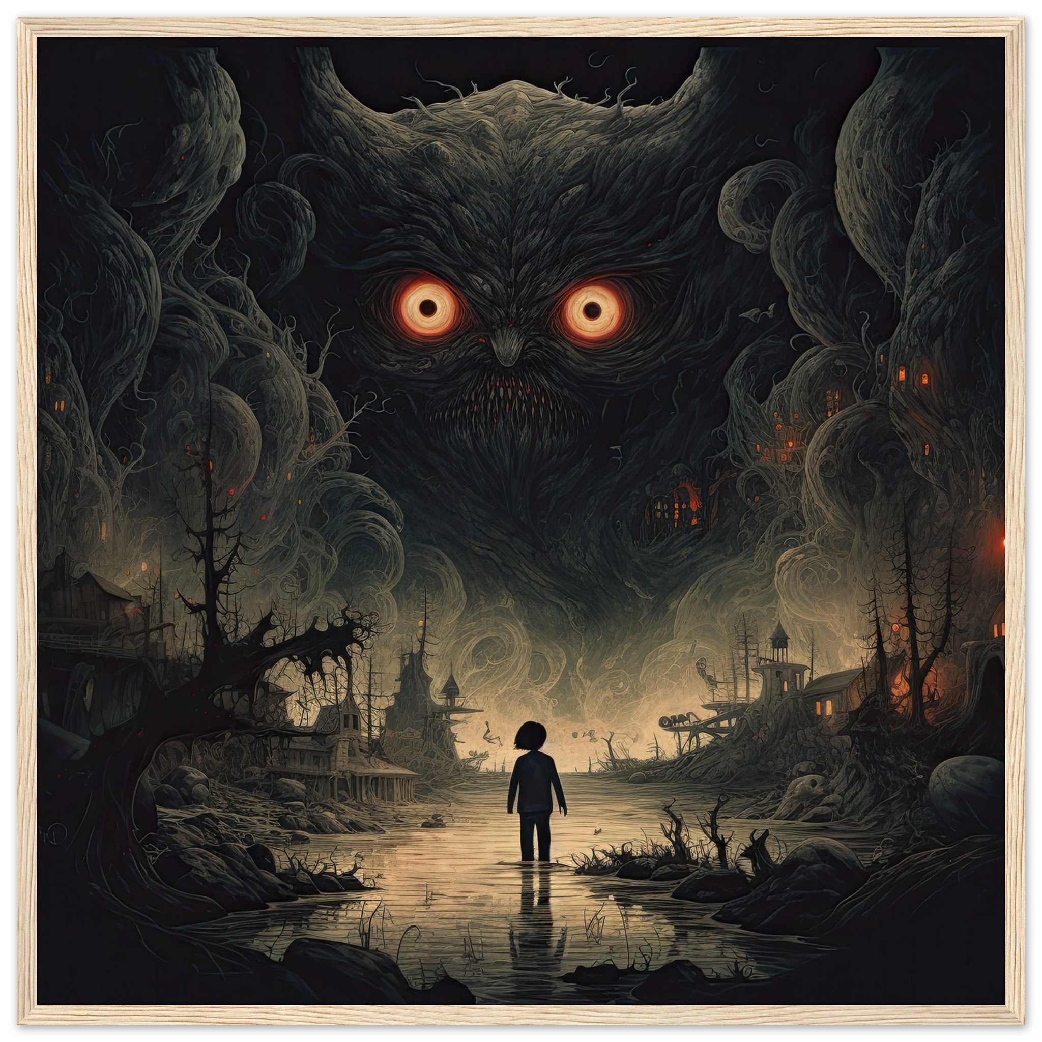 The Watcher Fantasy Monster Framed Print