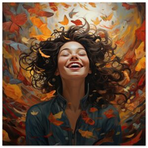 Pure Happiness Art Metal Print - 50x50 cm / 20x20″