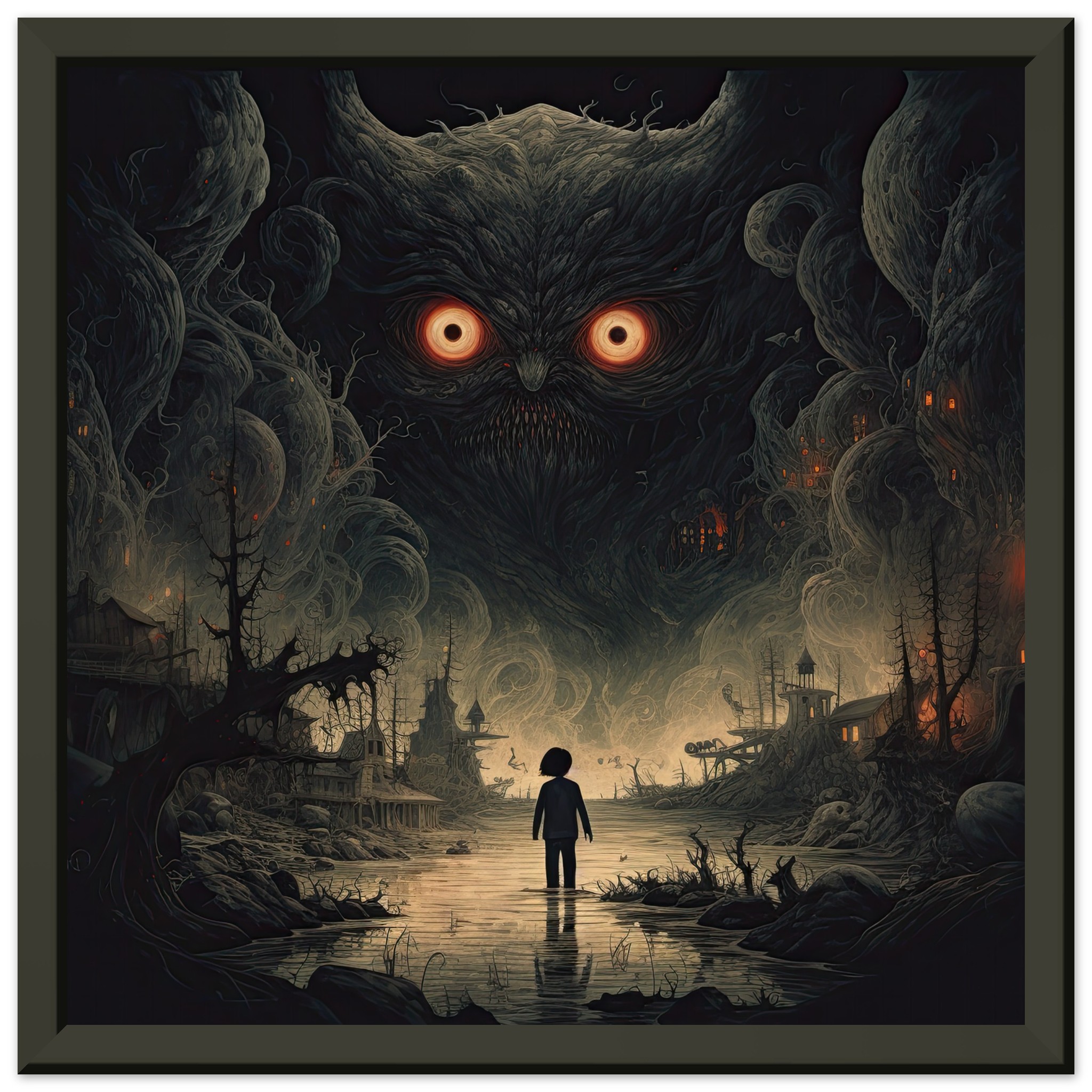 The Watcher Fantasy Monster Framed Print