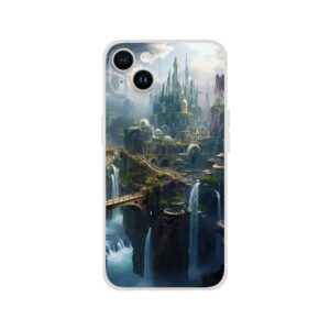 Elven Kingdom Fantasy Landscape Phone Case - Flexi case, Apple - iPhone 14 Plus
