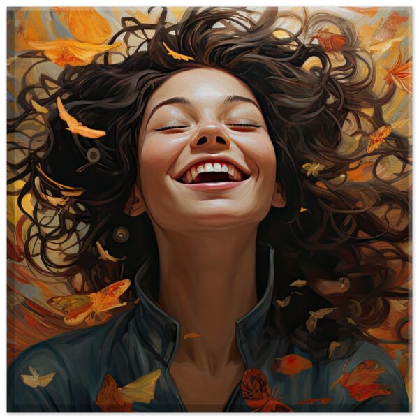 Pure Happiness Art Canvas Print - 20x20 cm / 8x8″, Thick