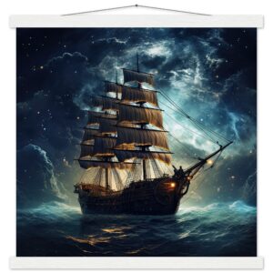 Fantastic Voyage Art Print with Hanger - 45x45 cm / 18x18″, White wall hanger