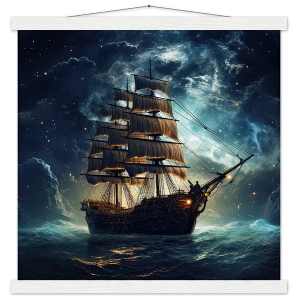Fantastic Voyage Art Print with Hanger - 45x45 cm / 18x18″, White wall hanger