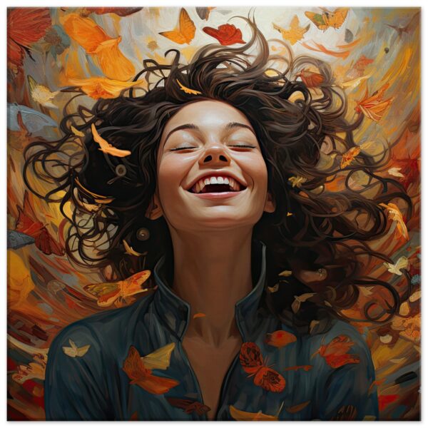 Pure Happiness Art Canvas Print - 50x50 cm / 20x20″, Thick