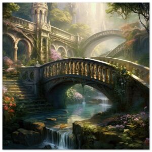 Bridge to the Kingdom of Paradise Canvas Print - 60x60 cm / 24x24″, Thick