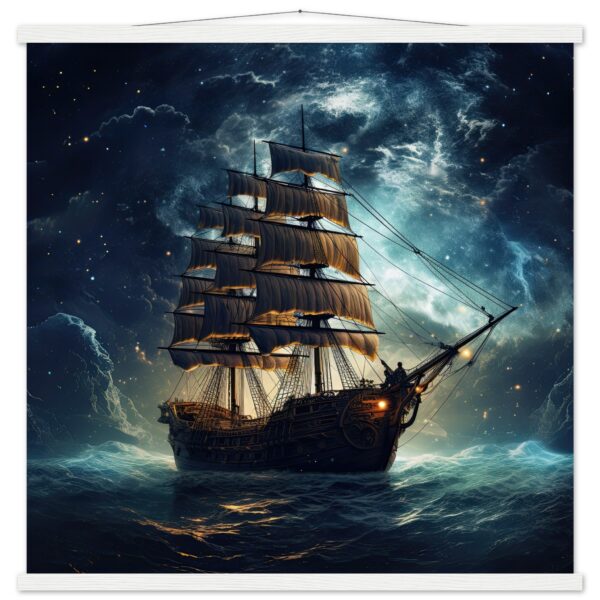 Fantastic Voyage Art Print with Hanger - 70x70 cm / 28x28″, White wall hanger