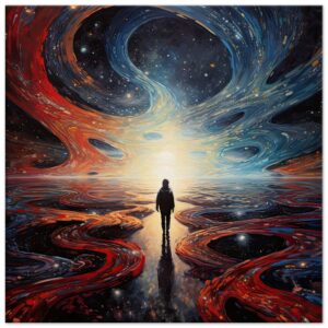 Infinity Abstract Art Canvas Print - 50x50 cm / 20x20″, Thick