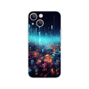 High Speed Data Abstract Phone Case - Flexi case, Apple - iPhone 13 Mini