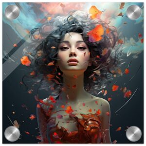 Digital Art - Girl Beautiful Abstract - Acrylic Print - 20x20 cm / 8x8″