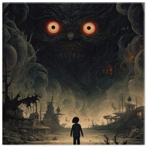 The Watcher Canvas Art Print - 20x20 cm / 8x8″, Slim