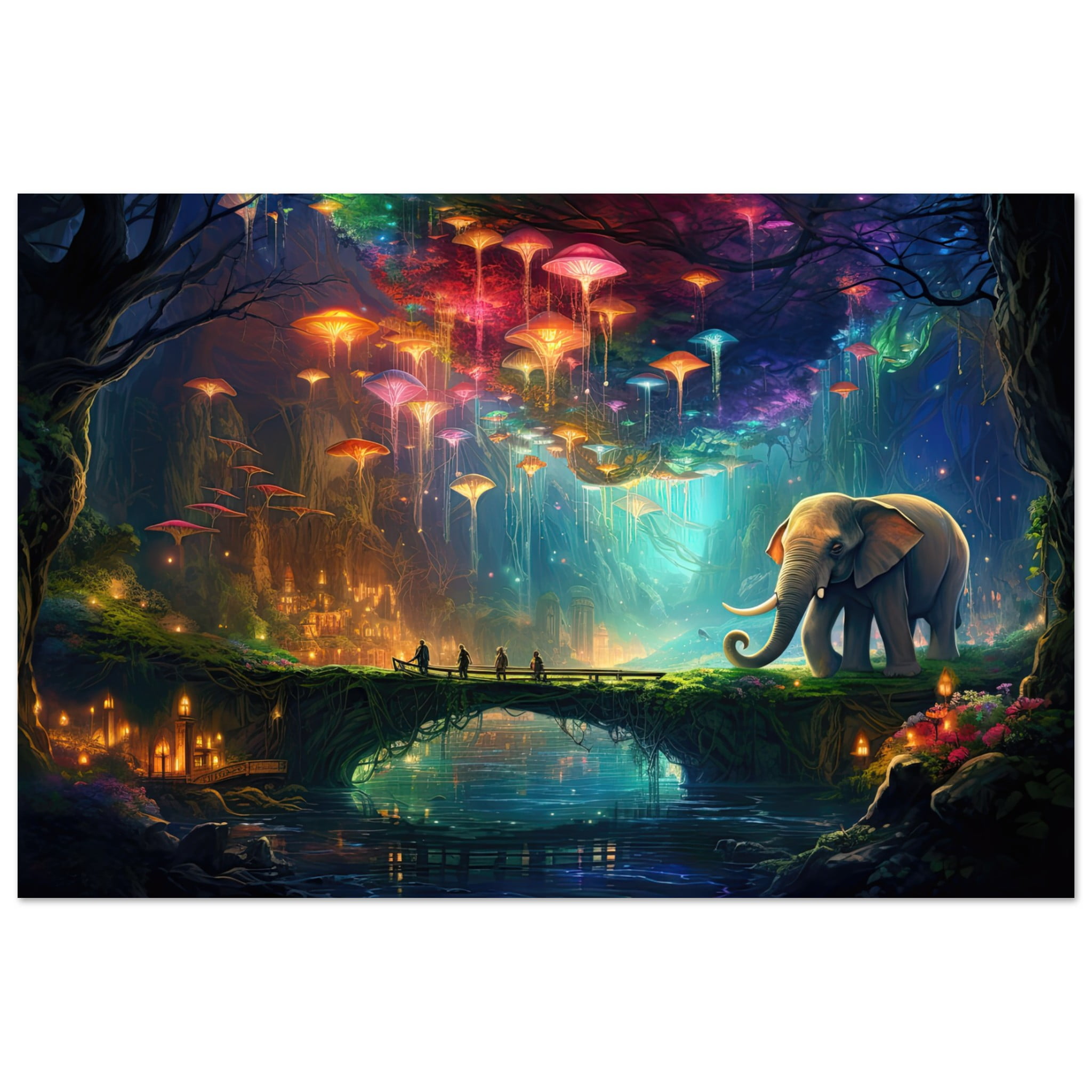 Elephant Cave of Wonder Art Poster – 30×45 cm / 12×18″