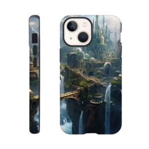 Elven Kingdom Fantasy Landscape Phone Case - Tough case, Apple - iPhone 13 Mini