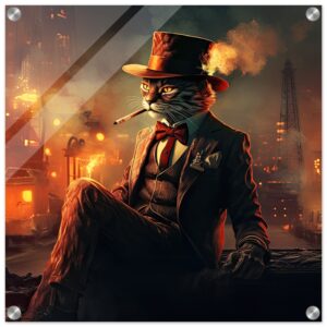 Gangster Cat Cool Acrylic Print