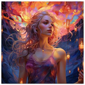 Lovely Lanterns and Colors Canvas Print - 50x50 cm / 20x20″, Thick