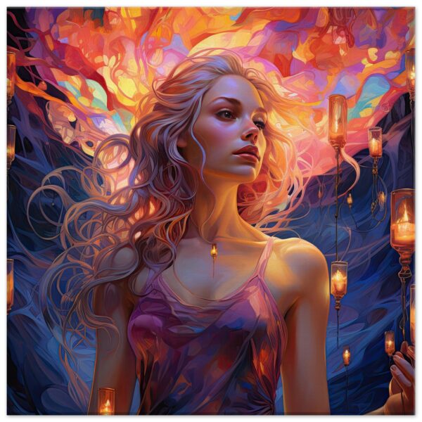 Lovely Lanterns and Colors Canvas Print - 50x50 cm / 20x20″, Thick