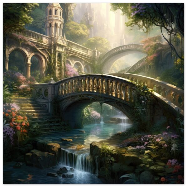 Bridge to the Kingdom of Paradise Metal Print - 20x20 cm / 8x8″