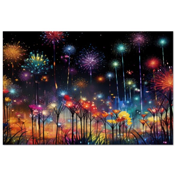 Fireworks and Flowers of Light and Color - Art Canvas Print - 60x90 cm / 24x36″, Thick