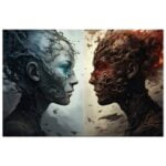 Duality of the Soul - Fire and Ice - Canvas Print