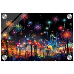 Fireworks and Flowers of Light and Color - Art Acrylic Print - 20x30 cm / 8x12″