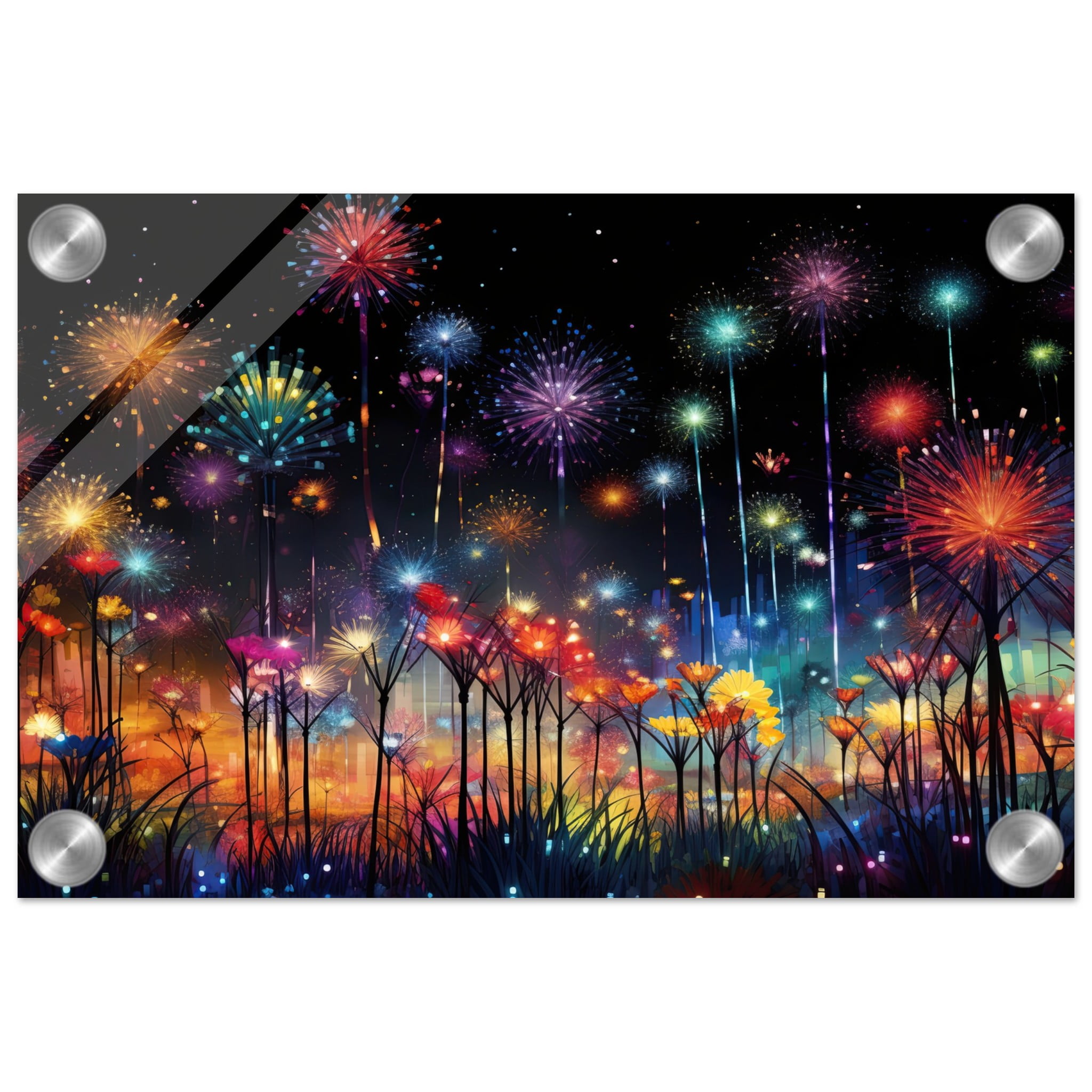 Fireworks and Flowers of Light and Color – Art Acrylic Print – 20×30 cm / 8×12″