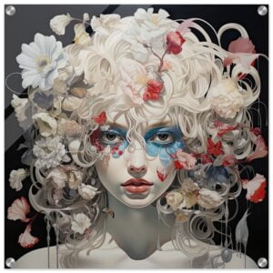 Flower Girl Art Acrylic Print - 60x60 cm / 24x24″