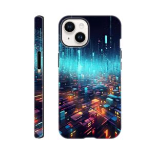 High Speed Data Abstract Phone Case - Tough case, Apple - iPhone 14
