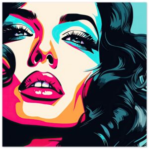 Pop Art Chic Girl Art Poster - 40x40 cm / 16x16″