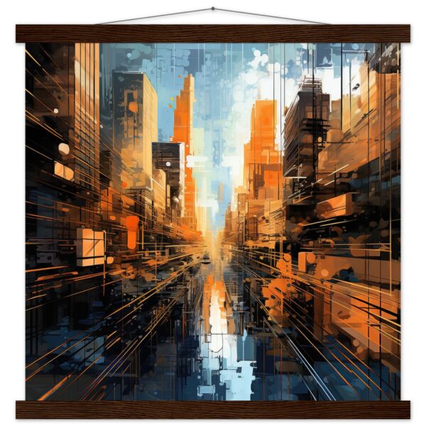 Abstract City Art Print with Hanger