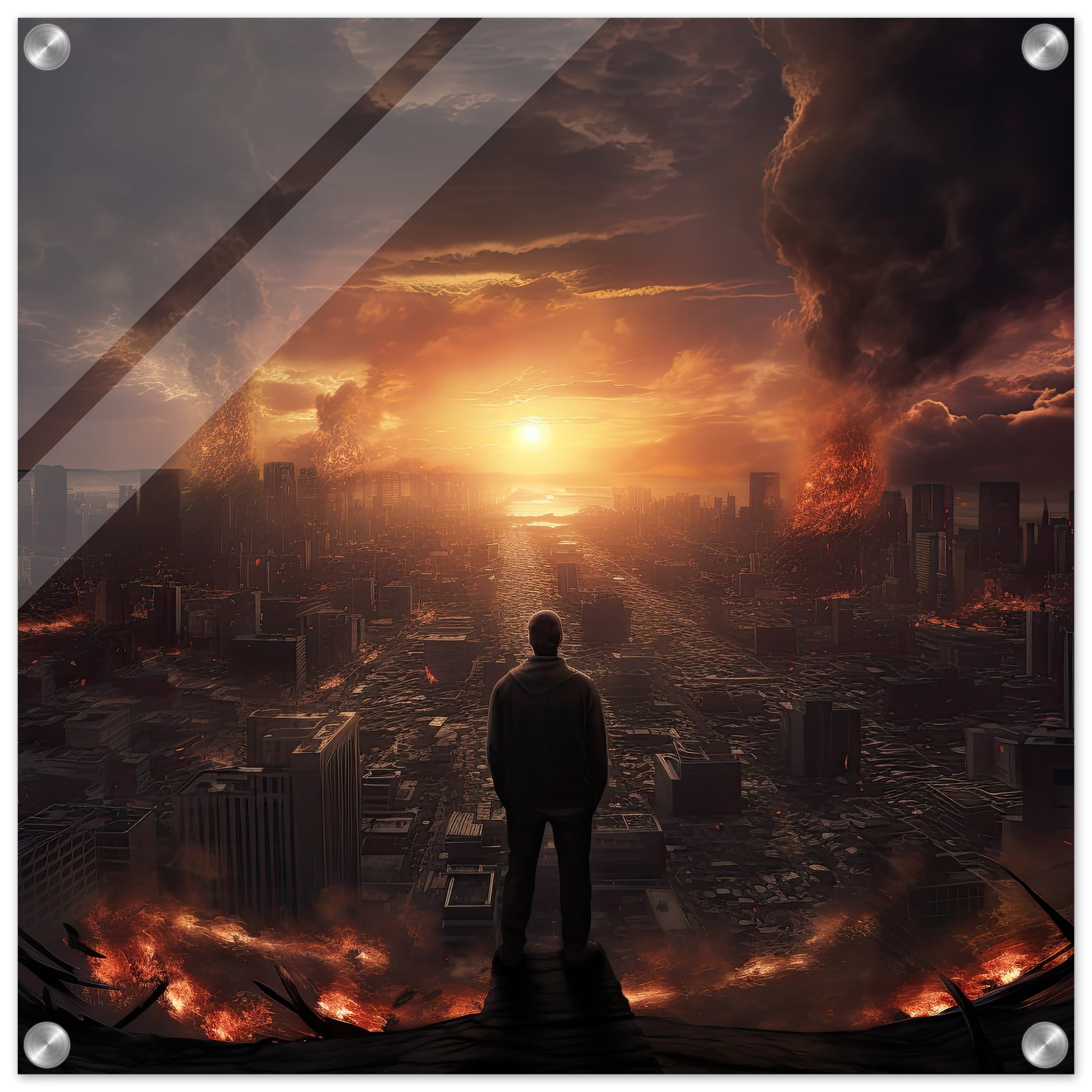 As The World Ends – Apocalypse Acrylic Print – 50×50 cm / 20×20″