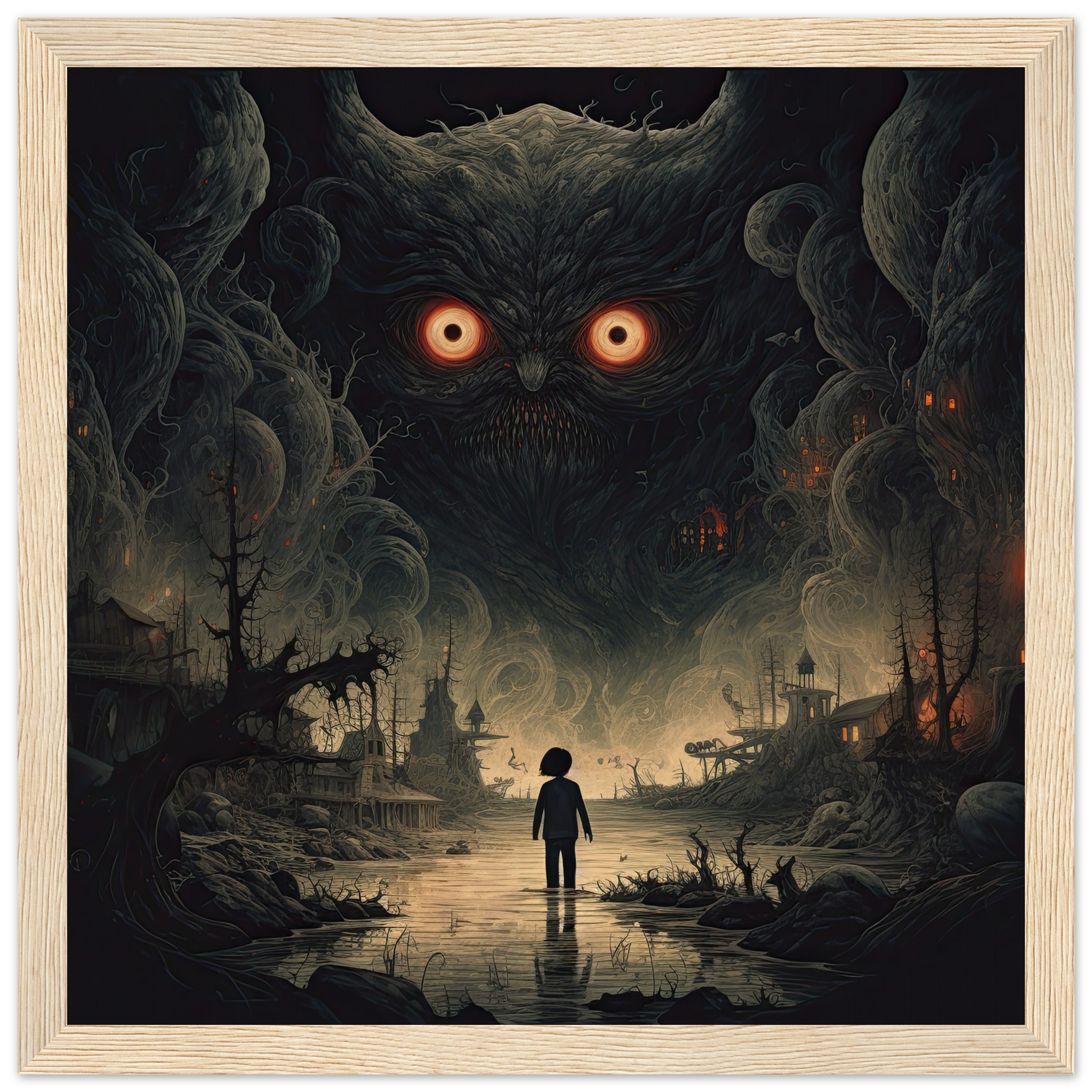 The Watcher Fantasy Monster Framed Print