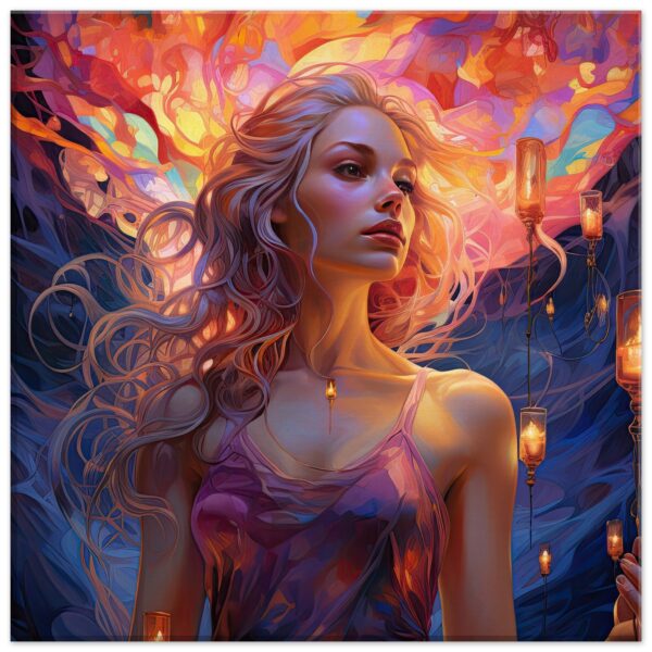 Lovely Lanterns and Colors Canvas Print - 40x40 cm / 16x16″, Thick