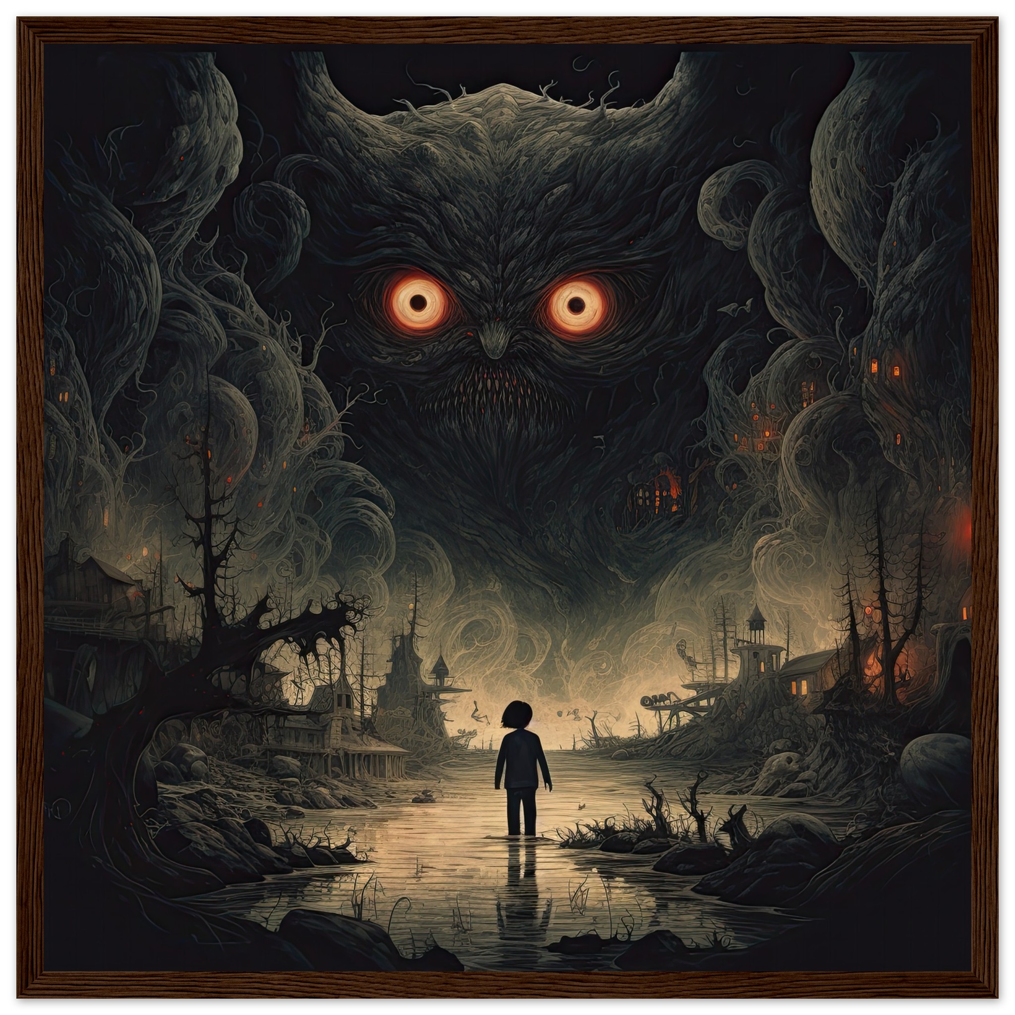The Watcher Fantasy Monster Framed Print