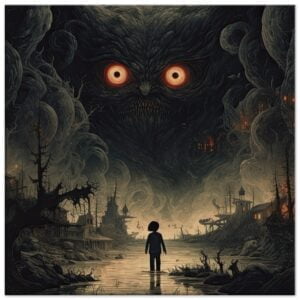 The Watcher Canvas Art Print - 50x50 cm / 20x20″, Slim