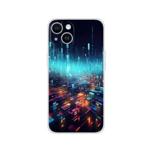High Speed Data Abstract Phone Case - Flexi case, Apple - iPhone 14