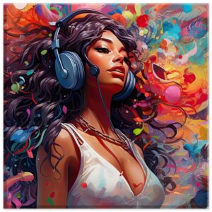 Music in Color Art Canvas Print - 20x20 cm / 8x8″, Slim