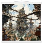 Surreal City Art Print with Hanger