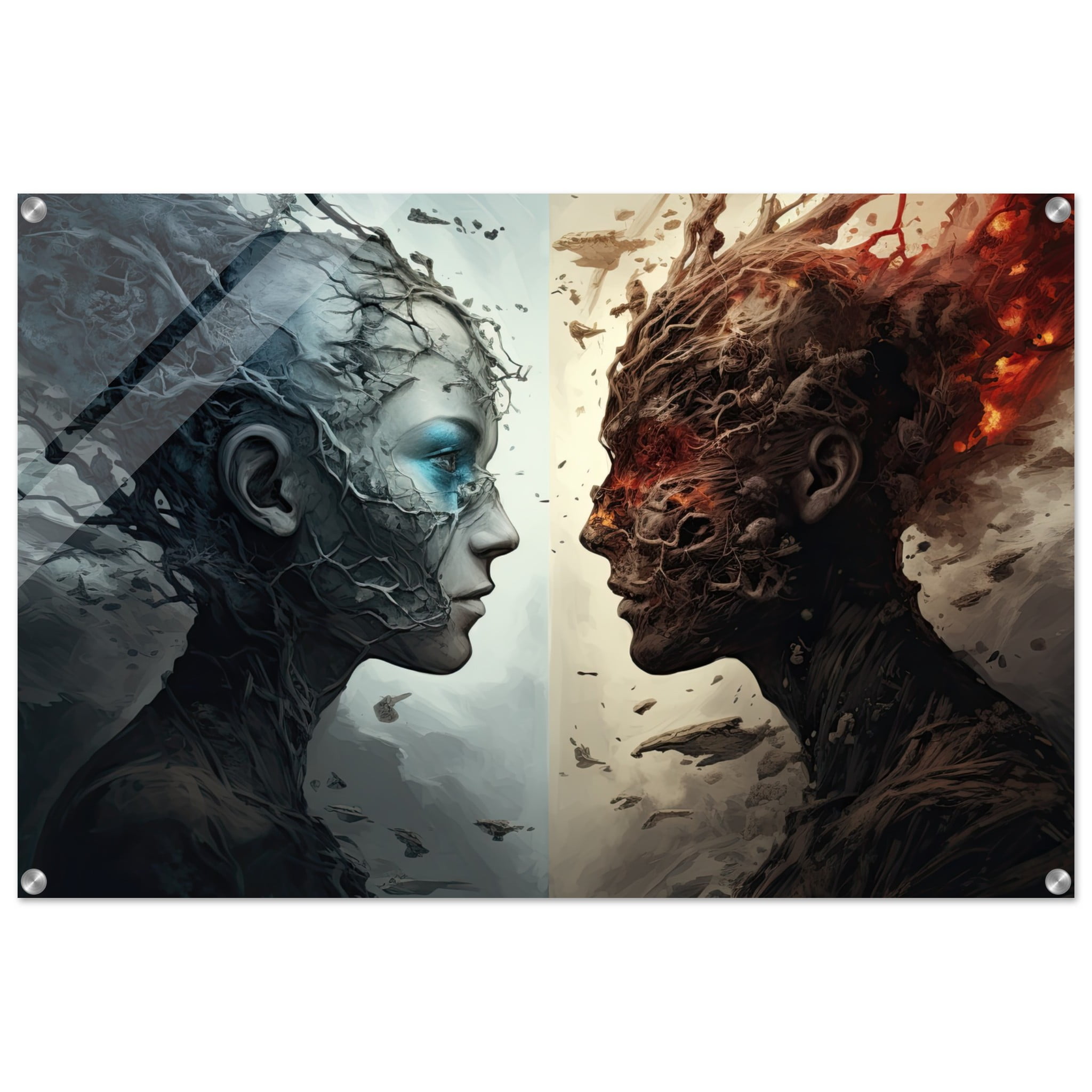 Duality of the Soul – Fire and Ice – Acrylic Print