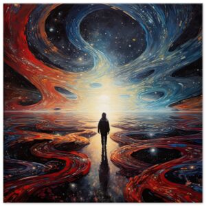 Infinity Abstract Art Canvas Print - 40x40 cm / 16x16″, Slim