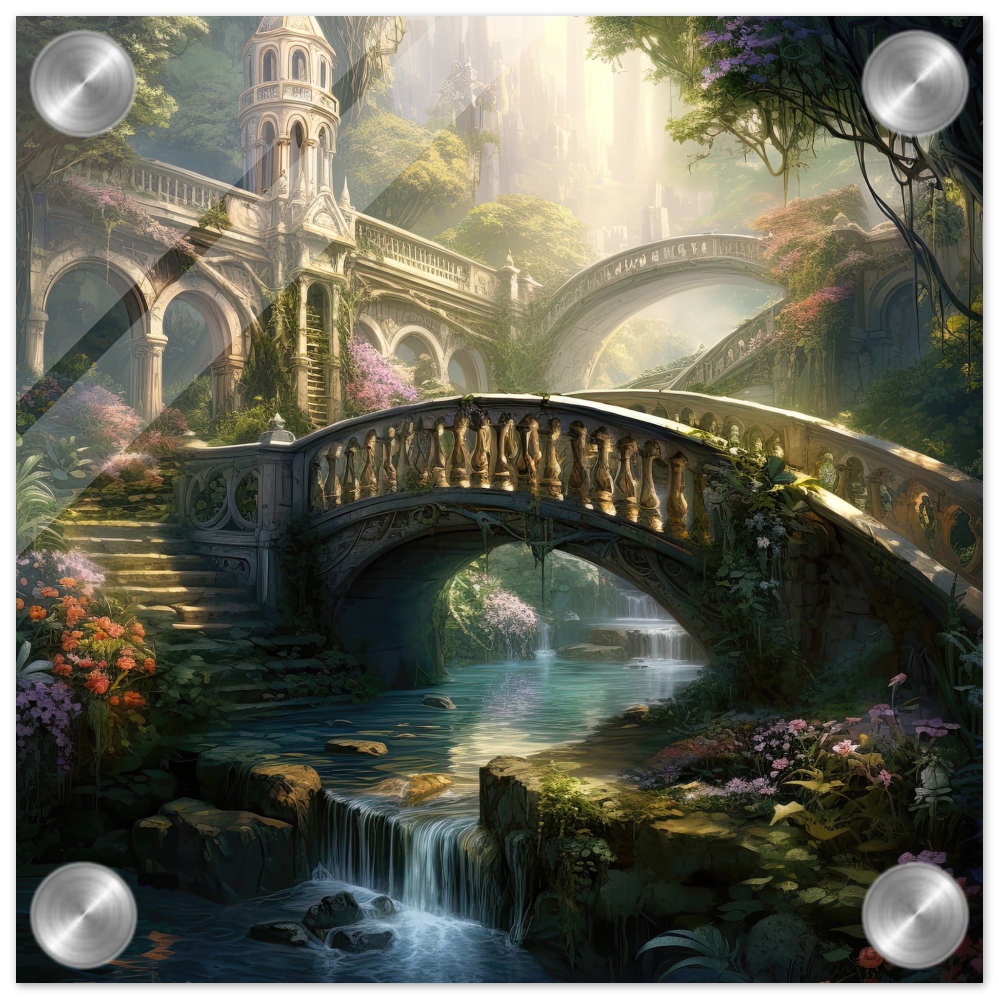 Bridge to the Kingdom of Paradise Acrylic Print – 20×20 cm / 8×8″