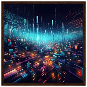 High Speed Data Abstract Framed Print