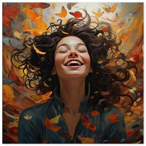 Pure Happiness Art Canvas Print - 60x60 cm / 24x24″, Slim