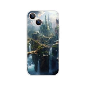 Elven Kingdom Fantasy Landscape Phone Case - Flexi case, Apple - iPhone 13 Mini