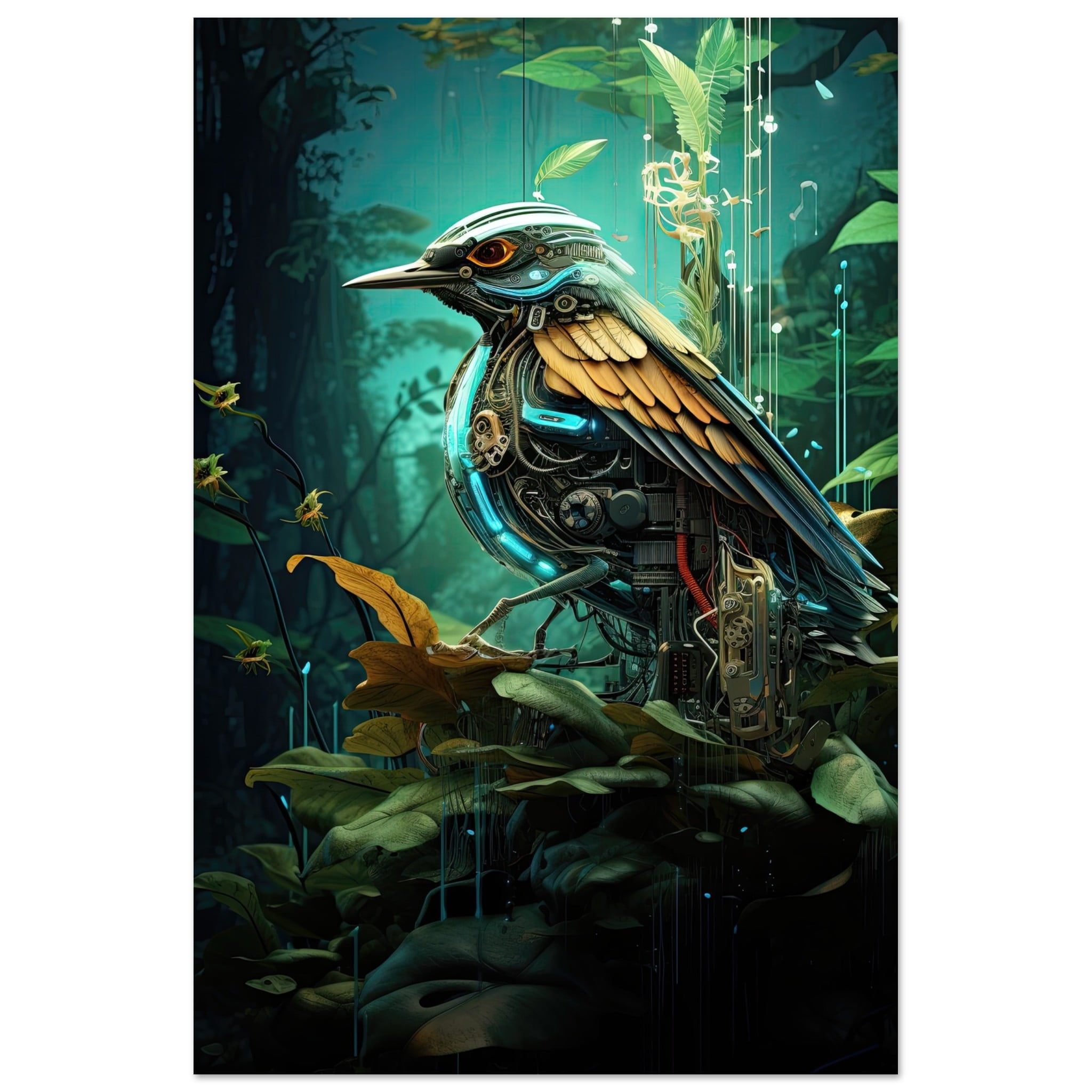 Robotic Bird – Nature – Metal Print