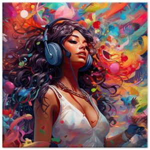 Music in Color Art Canvas Print - 40x40 cm / 16x16″, Slim