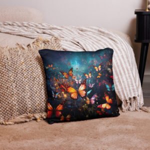 Butterflies of Light Throw Pillow - Image 3