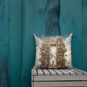 Surreal Sky Library Premium Pillow - Image 5